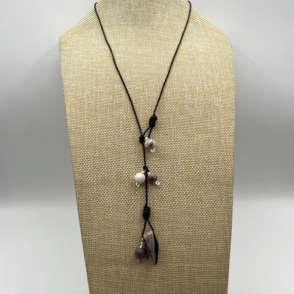 Donna Lynn Designs Jewelry - Fire Agate Horn Necklace